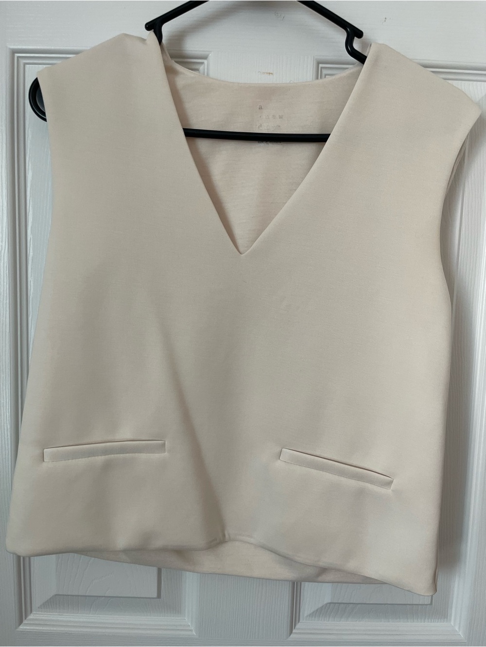 a new day Cream V-Neck Sleeveless Top